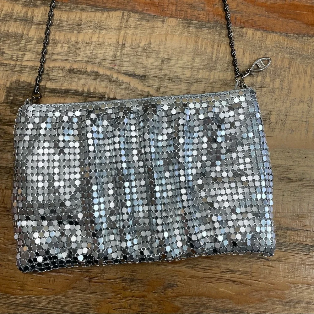 Y&S Chain Bag Silver Purse Vintage feminine prom Wedding formal